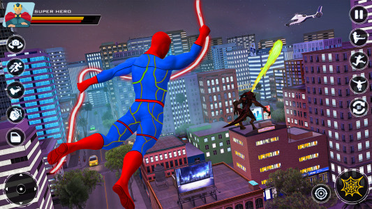 اسکرین شات برنامه Spider Flying Rope Hero Games 2