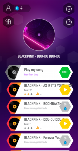 اسکرین شات بازی BLACKPINK Hop : Kpop Music 1