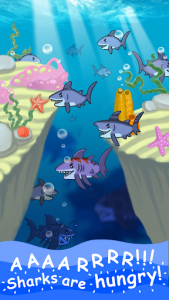 اسکرین شات بازی Angry Shark Evolution - fun craft cash tap clicker 1