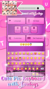 اسکرین شات برنامه Cute Pic Keyboard with Smileys 2