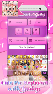 اسکرین شات برنامه Cute Pic Keyboard with Smileys 4