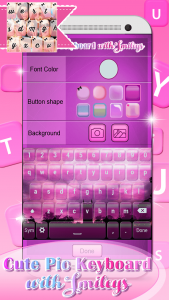 اسکرین شات برنامه Cute Pic Keyboard with Smileys 1