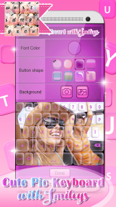 اسکرین شات برنامه Cute Pic Keyboard with Smileys 3