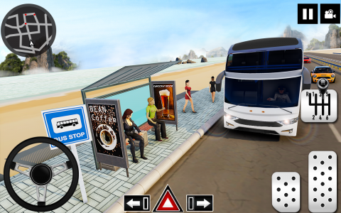 اسکرین شات بازی Coach Bus Driving - Bus Games 8