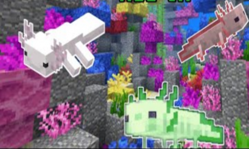 اسکرین شات بازی Axolotls Mod for Minecraft PE 2