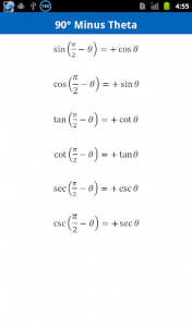 اسکرین شات برنامه Trigonometry Formulas Free 3