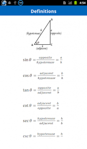 اسکرین شات برنامه Trigonometry Formulas Free 8
