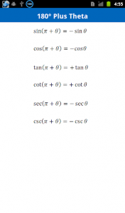اسکرین شات برنامه Trigonometry Formulas Free 4
