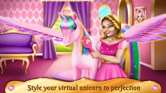 اسکرین شات برنامه Unicorn Games - Horse Dress Up 1