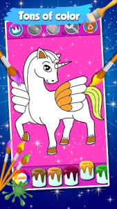 اسکرین شات برنامه Unicorn Coloring Pages For Kids 2
