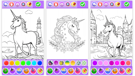 اسکرین شات برنامه Unicorn Coloring Pages 7