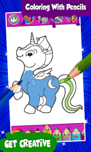 اسکرین شات برنامه Unicorn Coloring Pages For Kids 4