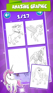 اسکرین شات برنامه Unicorn Coloring Pages For Kids 3