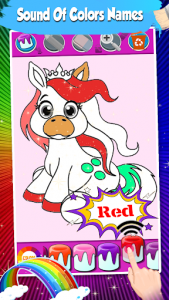 اسکرین شات برنامه Unicorn Coloring Pages For Kids 5