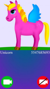 اسکرین شات 3 بازی unicorn fake video call game