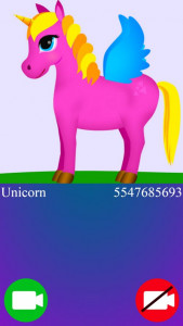 اسکرین شات بازی unicorn fake video call game 3