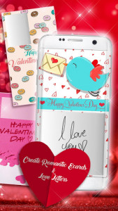 اسکرین شات برنامه Valentine Cards ❤️ Love Greetings Cards Making App 2
