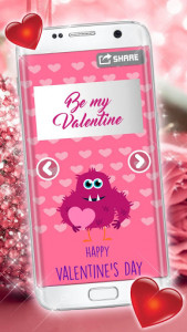 اسکرین شات برنامه Valentine Cards ❤️ Love Greetings Cards Making App 3