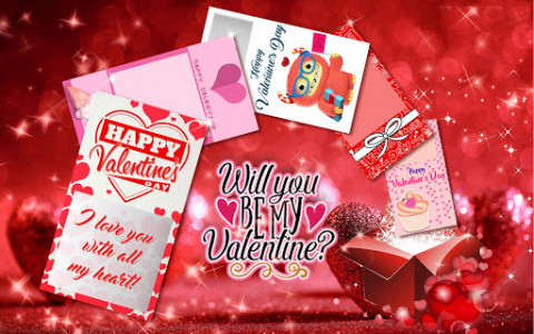 اسکرین شات برنامه Valentine Cards ❤️ Love Greetings Cards Making App 7
