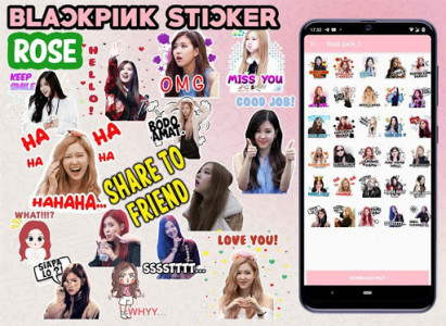 اسکرین شات برنامه Stickers Blackpink 2020 Cute WAStickerApps 5