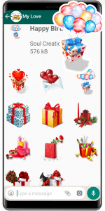 اسکرین شات برنامه WASticker - Birthday stickers 8