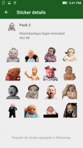 اسکرین شات برنامه Baby Memes WASticker 5