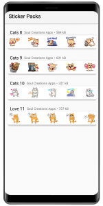 اسکرین شات برنامه WASticker - Cat stickers 5