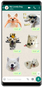 اسکرین شات برنامه WASticker - Dog memes stickers 2