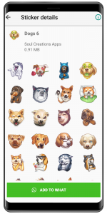 اسکرین شات برنامه WASticker - Dog memes stickers 7