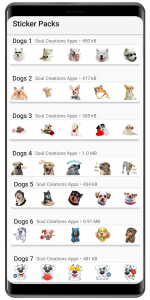 اسکرین شات برنامه WASticker - Dog memes stickers 4