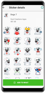 اسکرین شات برنامه WASticker - Dog memes stickers 8
