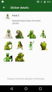 اسکرین شات برنامه 🐸 Animated Stickers Kermit Memes (Wastickerapps) 2