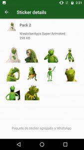 اسکرین شات برنامه Kermit Memes WASticker 2