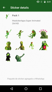 اسکرین شات برنامه 🐸 Animated Stickers Kermit Memes (Wastickerapps) 3