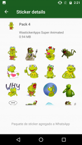 اسکرین شات برنامه Kermit Memes WASticker 1