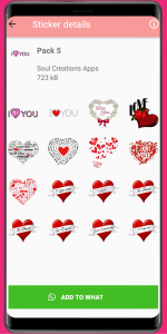 اسکرین شات برنامه WASticker - Love Stickers 4