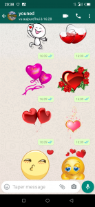 اسکرین شات برنامه WASticker - Love Stickers 2