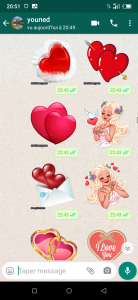 اسکرین شات برنامه WASticker - Love Stickers 4