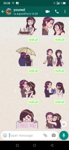 اسکرین شات برنامه WASticker - Love Stickers 7