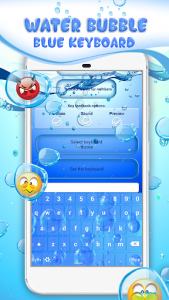 اسکرین شات برنامه Water Bubble Blue Keyboard 3