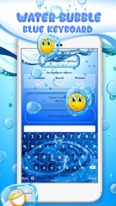 اسکرین شات برنامه Water Bubble Blue Keyboard 4