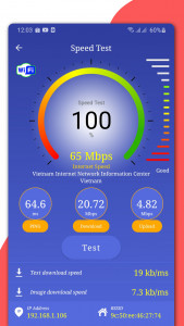 اسکرین شات برنامه WiFi, 5G, 4G, 3G speed test 2