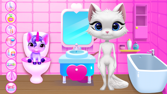 اسکرین شات بازی Kitty Kate & Unicorn: Pet Care 1
