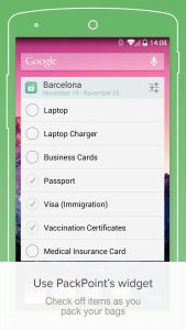 اسکرین شات برنامه PackPoint travel packing list 5