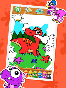 اسکرین شات 1 بازی Coloring dinosaurs