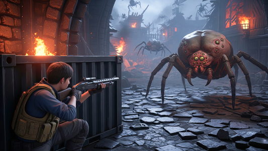 اسکرین شات 3 بازی Monster Spider Hunter 3D Game