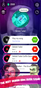 اسکرین شات بازی Skibidi Toilet Music Tiles Hop 2