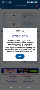 اسکرین شات برنامه ZOMBIE GFX TOOL: 90FPS 7