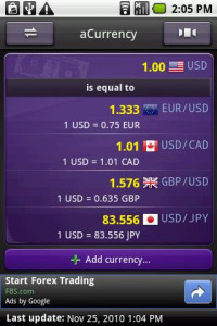 اسکرین شات 3 برنامه aCurrency (exchange rate)