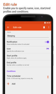 اسکرین شات 5 برنامه aProfiles - Auto tasks
